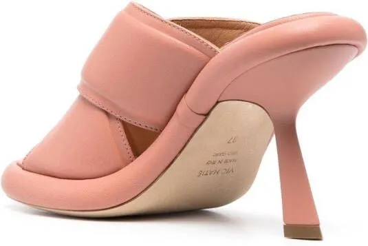 Vic Matie 105mm crossover-strap detail mules Pink