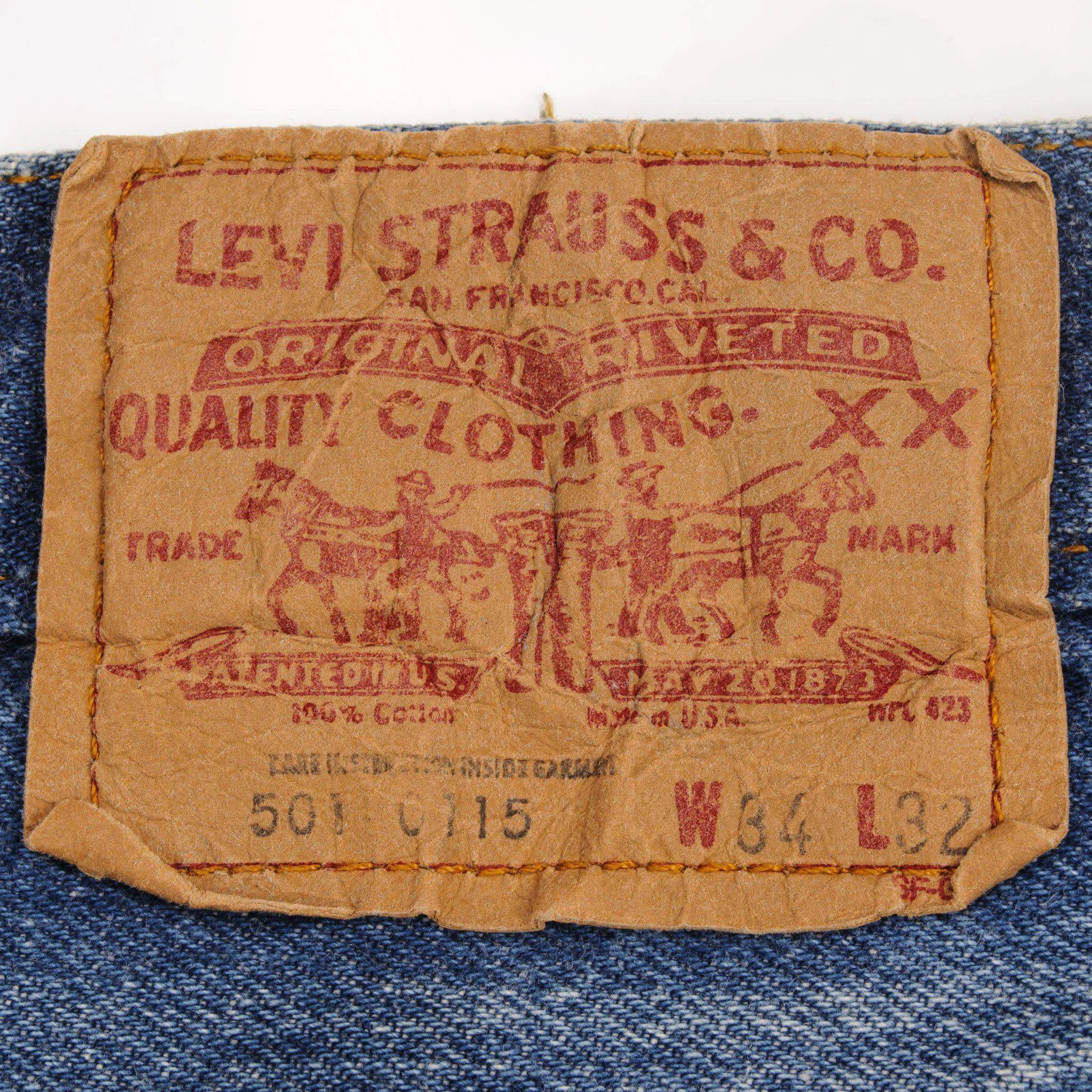 VINTAGE LEVIS 501 JEANS 1970-1985 SIZE 33X30 W33 L30 MADE IN USA