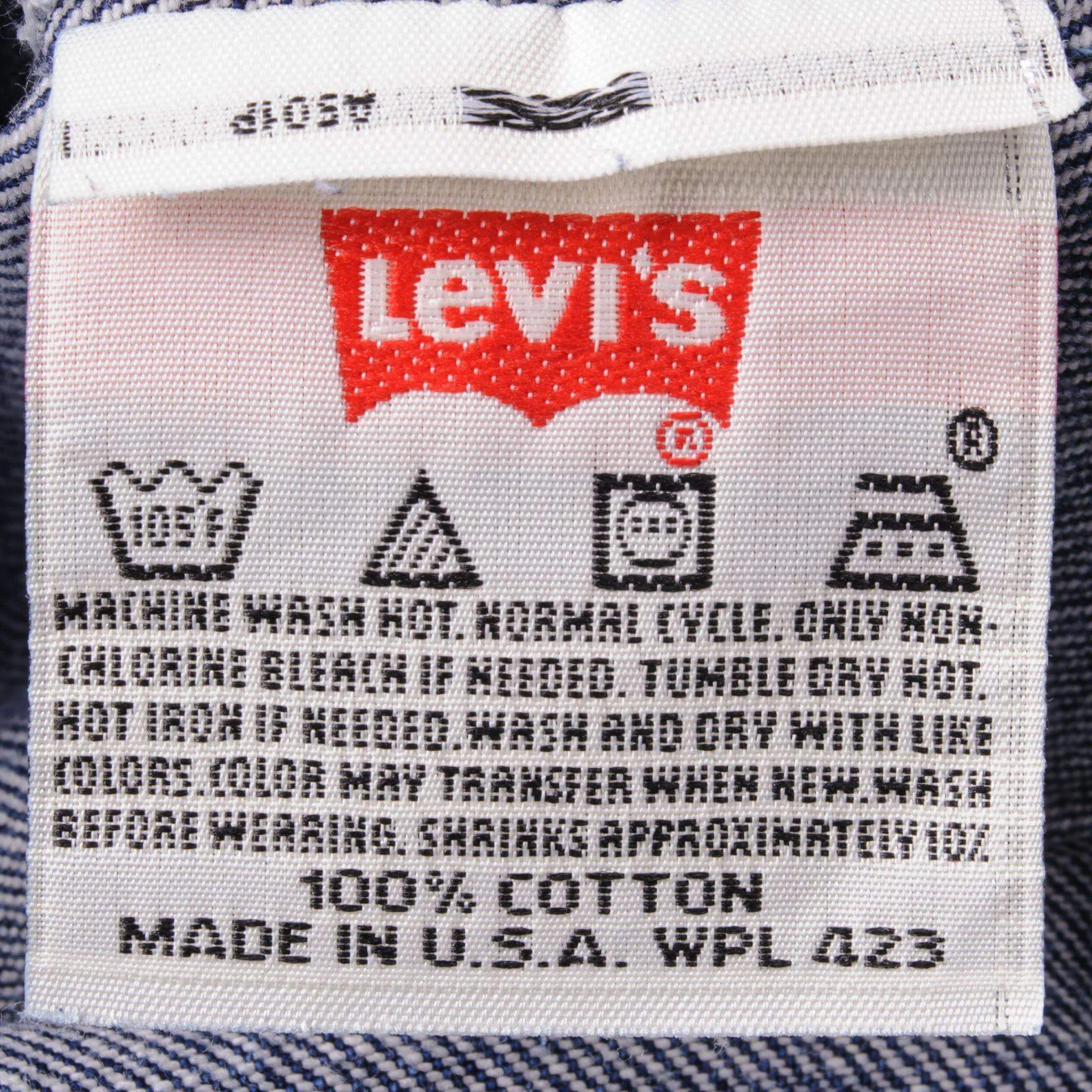 VINTAGE LEVIS 501 JEANS INDIGO 1990'S SIZE W36 L27 MADE IN USA