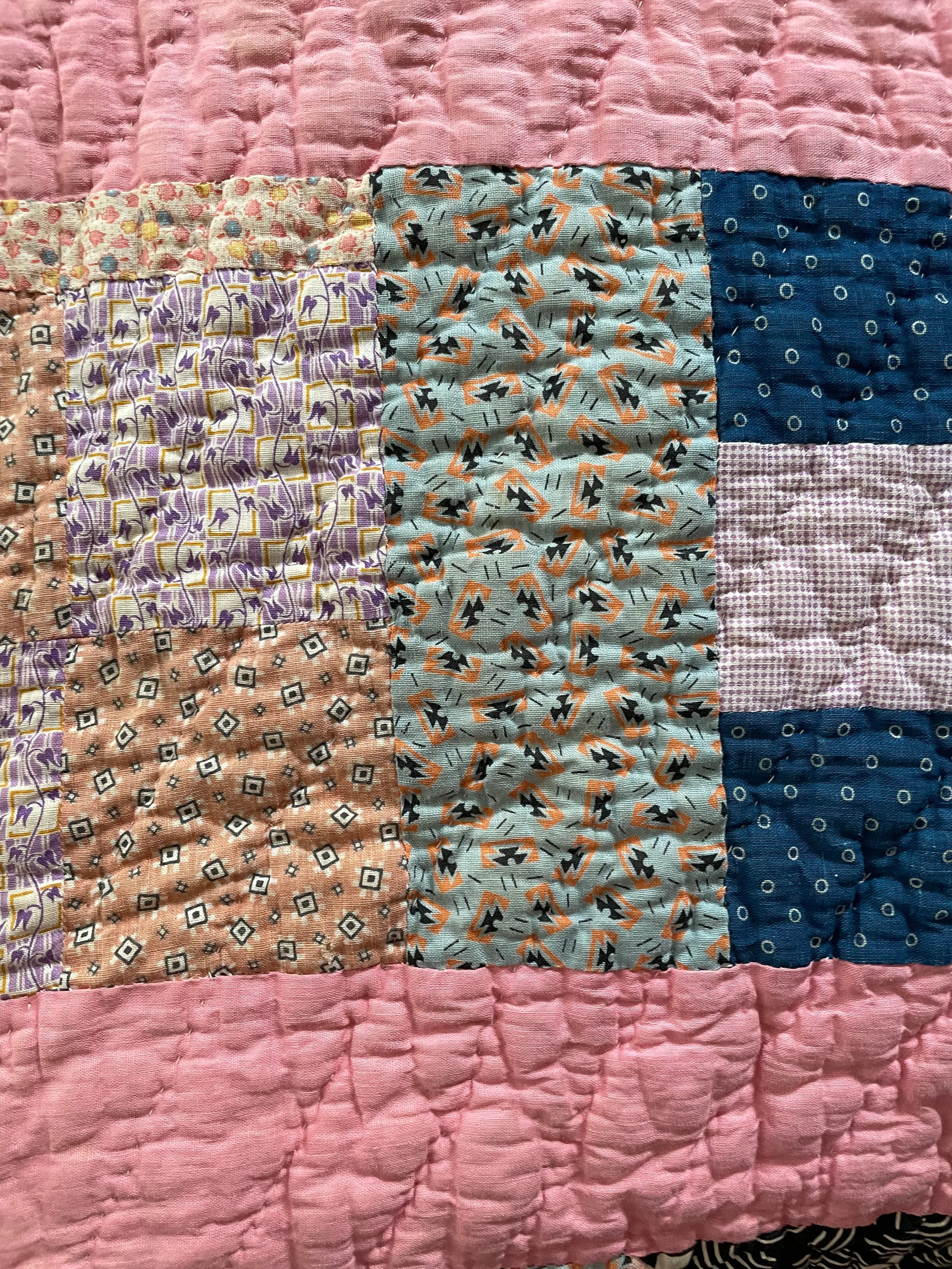 Vintage Nine Patch Variation Quilt