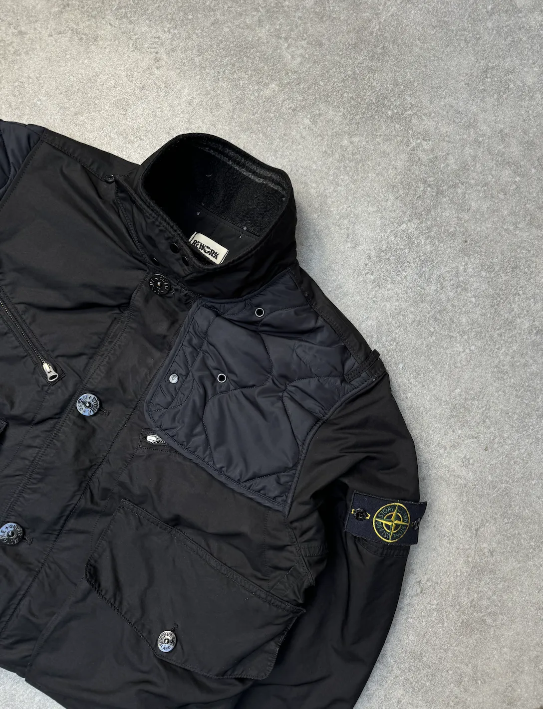 VT Rework: Stone Island Quilted Nylon Palnelled Multi Pockets Technical Jacket