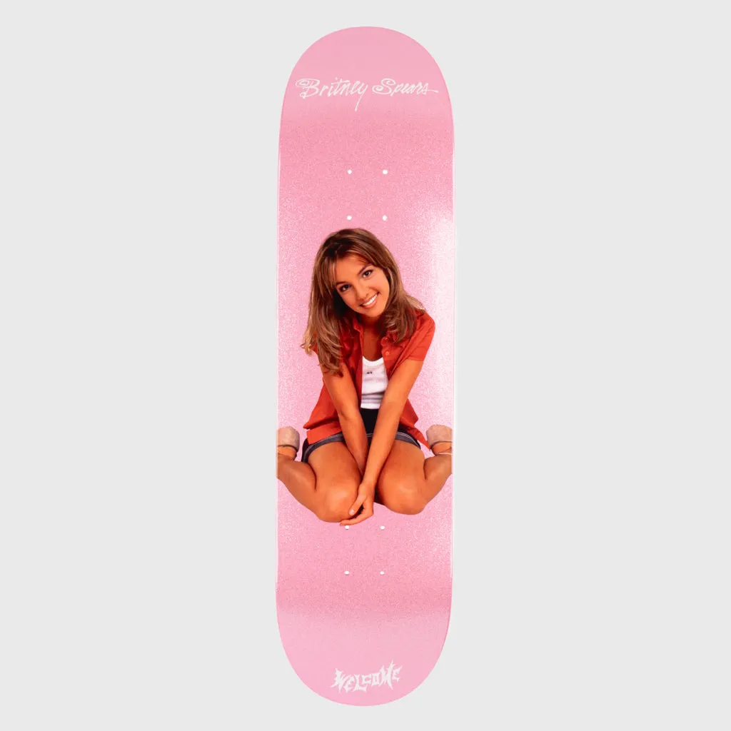 Welcome Skateboards - 8.5 Britney Spears Baby One More Time Skateboard Deck - Pink Glitter