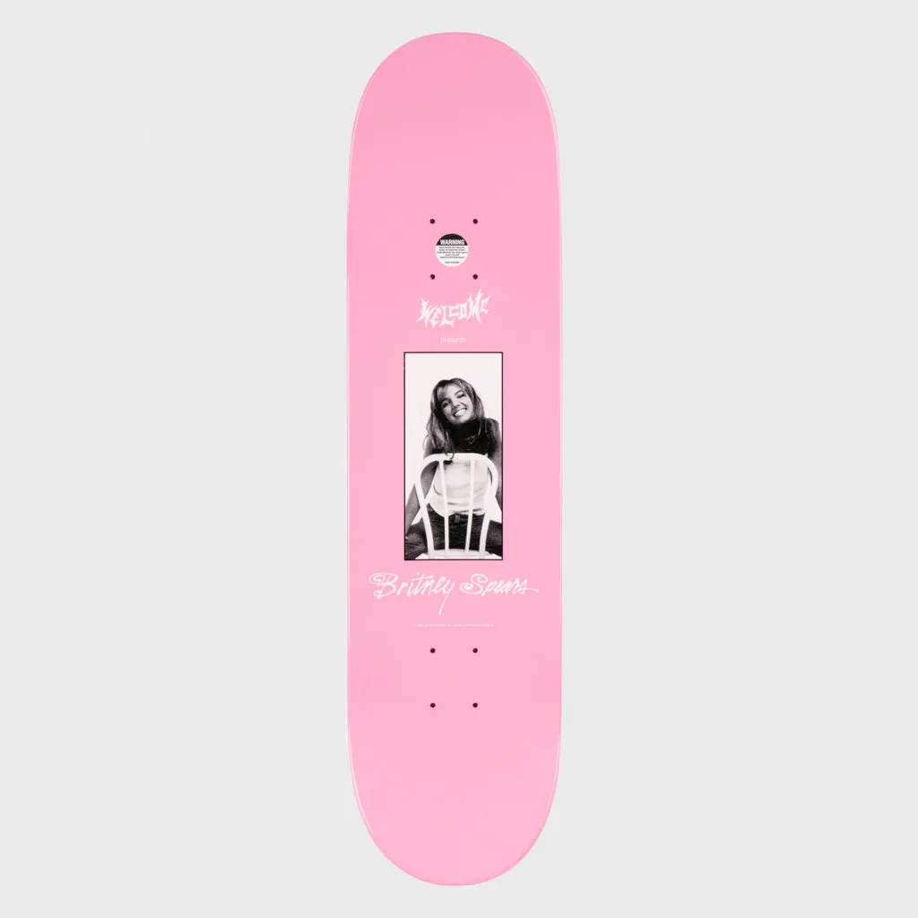 Welcome Skateboards - 8.5 Britney Spears Baby One More Time Skateboard Deck - Pink Glitter