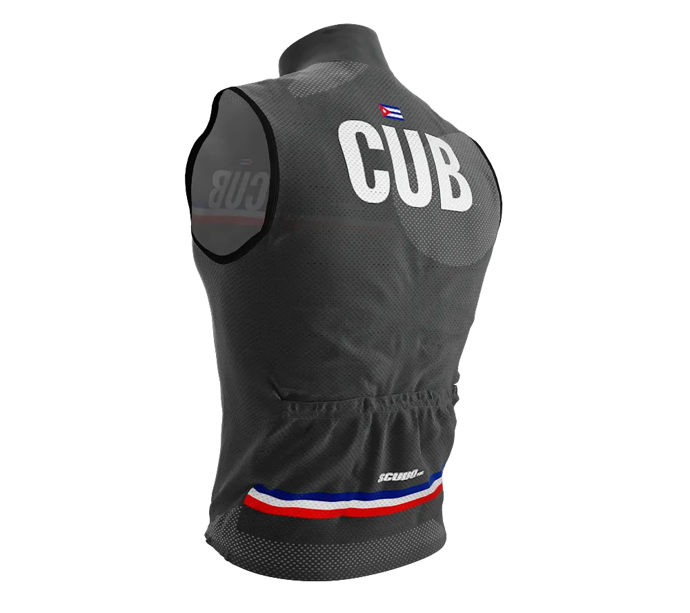 Wind Breaker Cycling Running Sports Vest Cuba Country Code for Men And Women