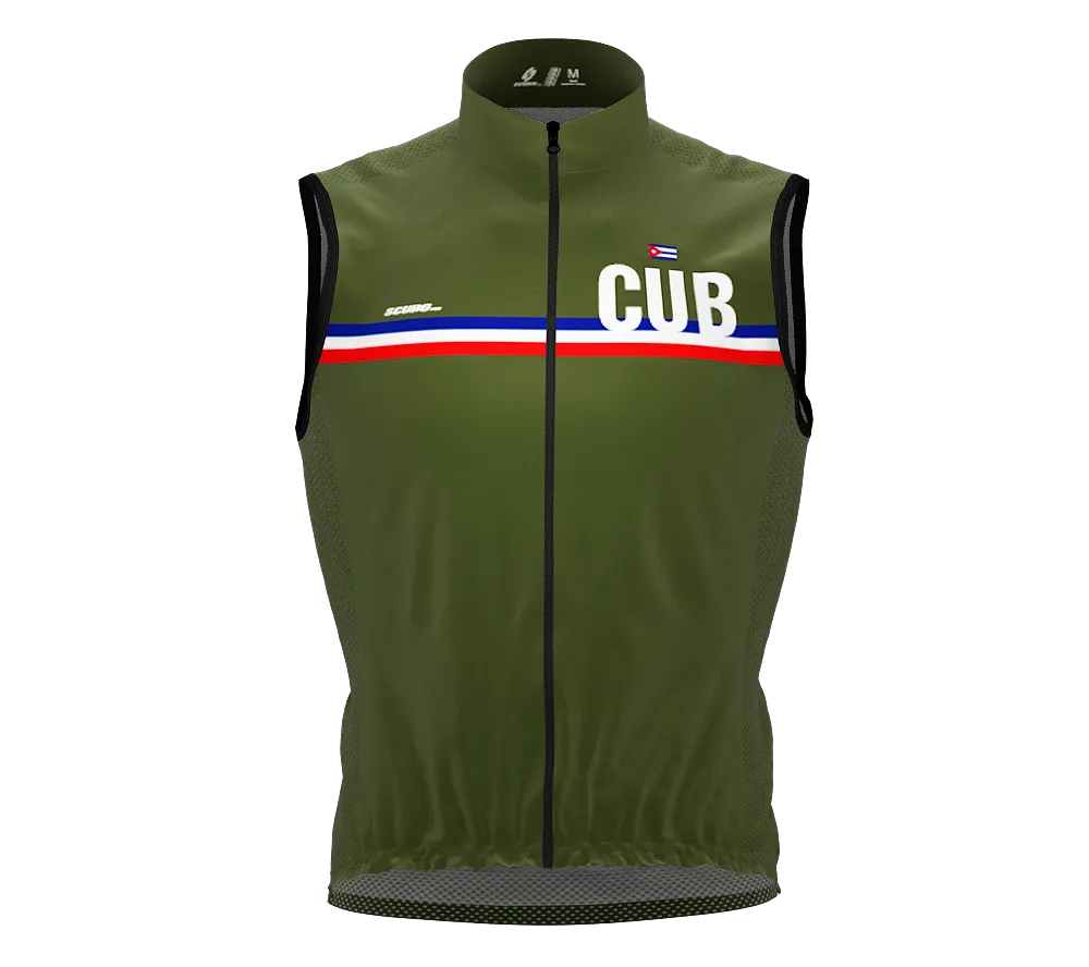 Wind Breaker Cycling Running Sports Vest Cuba Country Code for Men And Women