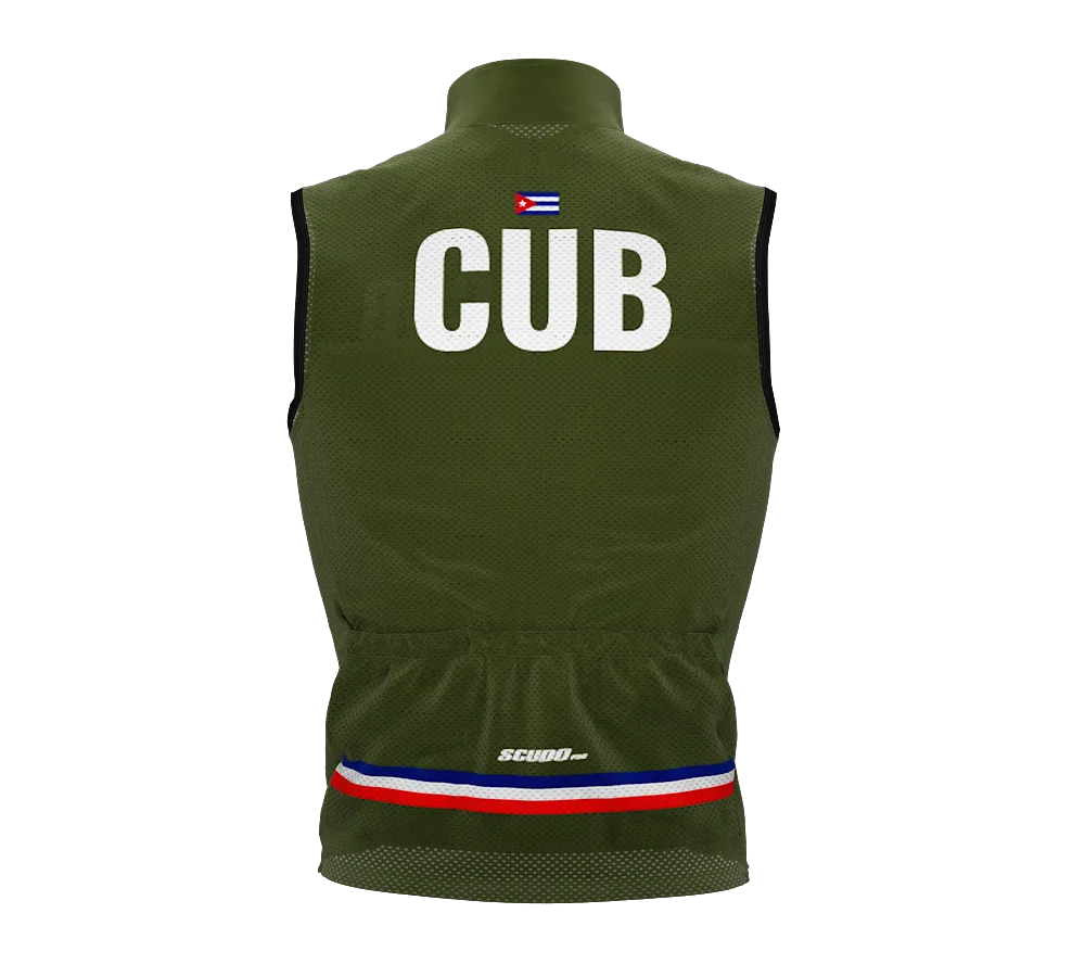 Wind Breaker Cycling Running Sports Vest Cuba Country Code for Men And Women