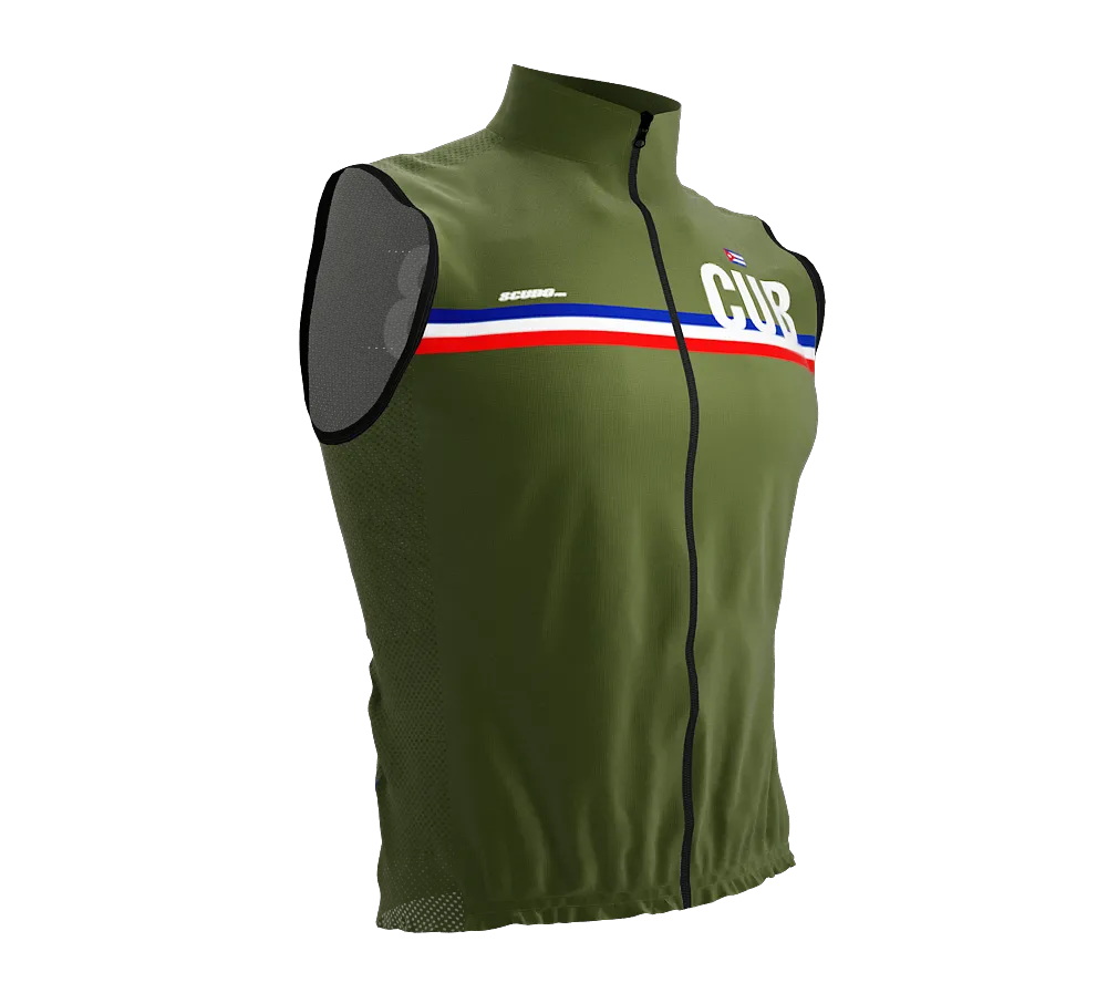 Wind Breaker Cycling Running Sports Vest Cuba Country Code for Men And Women