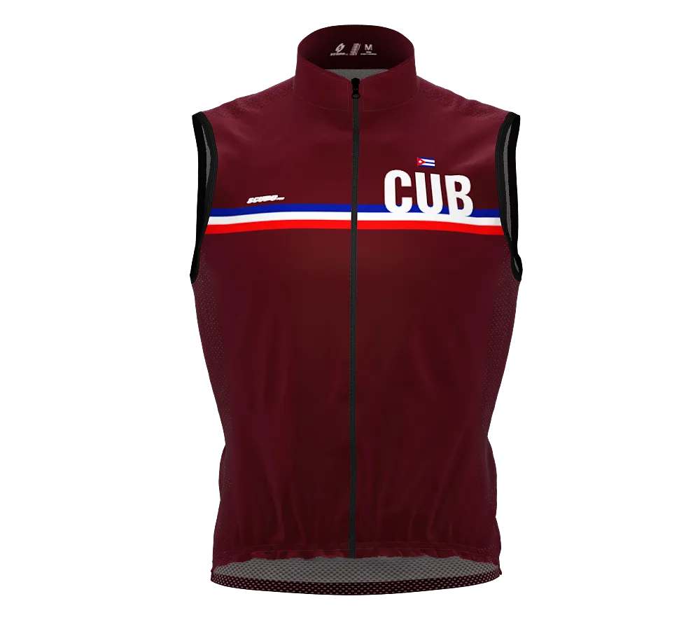 Wind Breaker Cycling Running Sports Vest Cuba Country Code for Men And Women