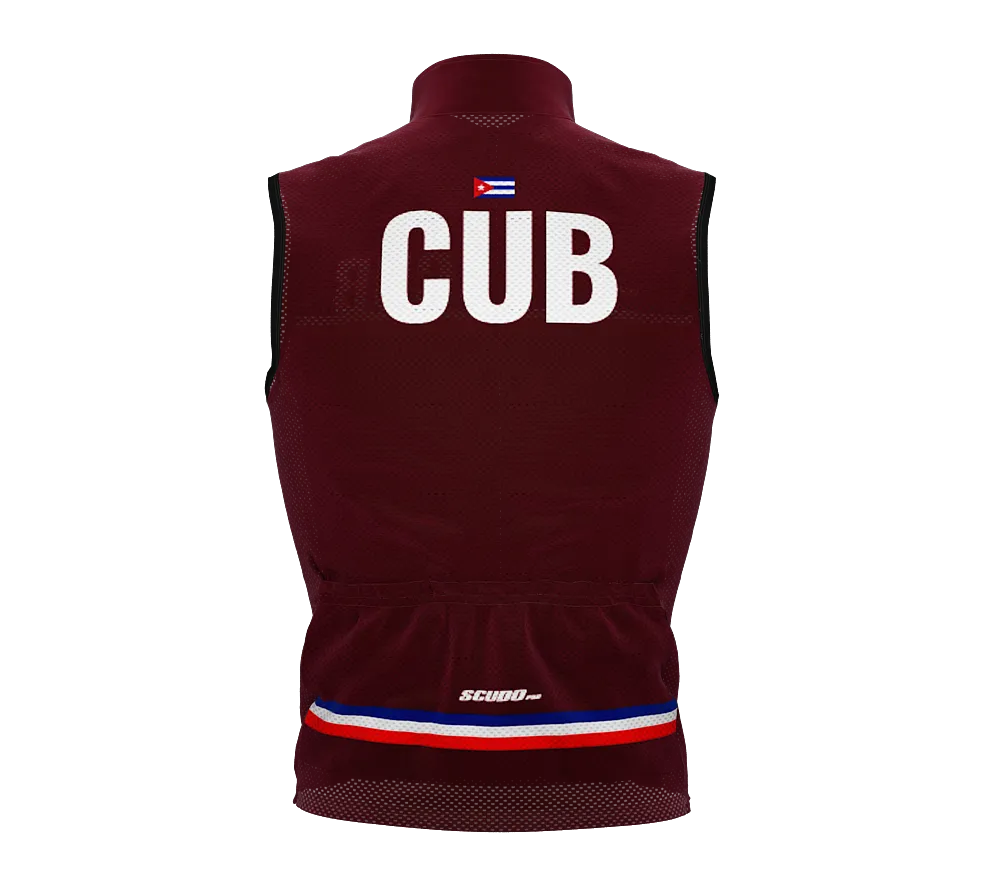 Wind Breaker Cycling Running Sports Vest Cuba Country Code for Men And Women