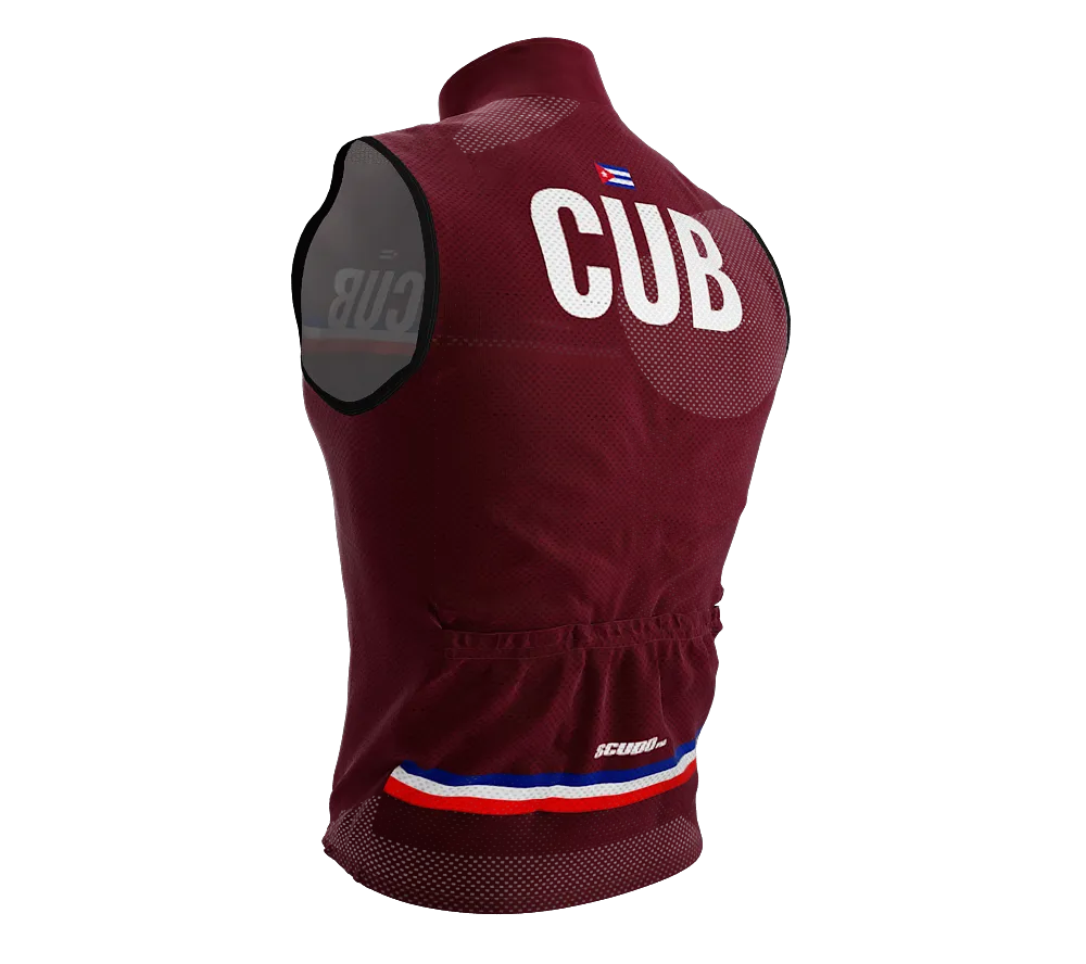 Wind Breaker Cycling Running Sports Vest Cuba Country Code for Men And Women