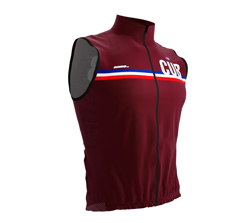 Wind Breaker Cycling Running Sports Vest Cuba Country Code for Men And Women