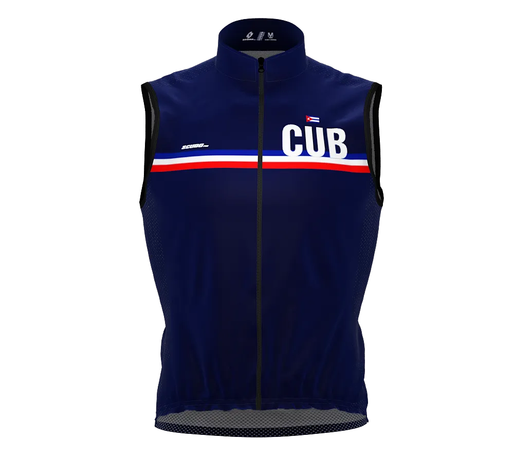 Wind Breaker Cycling Running Sports Vest Cuba Country Code for Men And Women