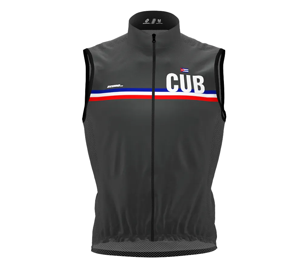 Wind Breaker Cycling Running Sports Vest Cuba Country Code for Men And Women