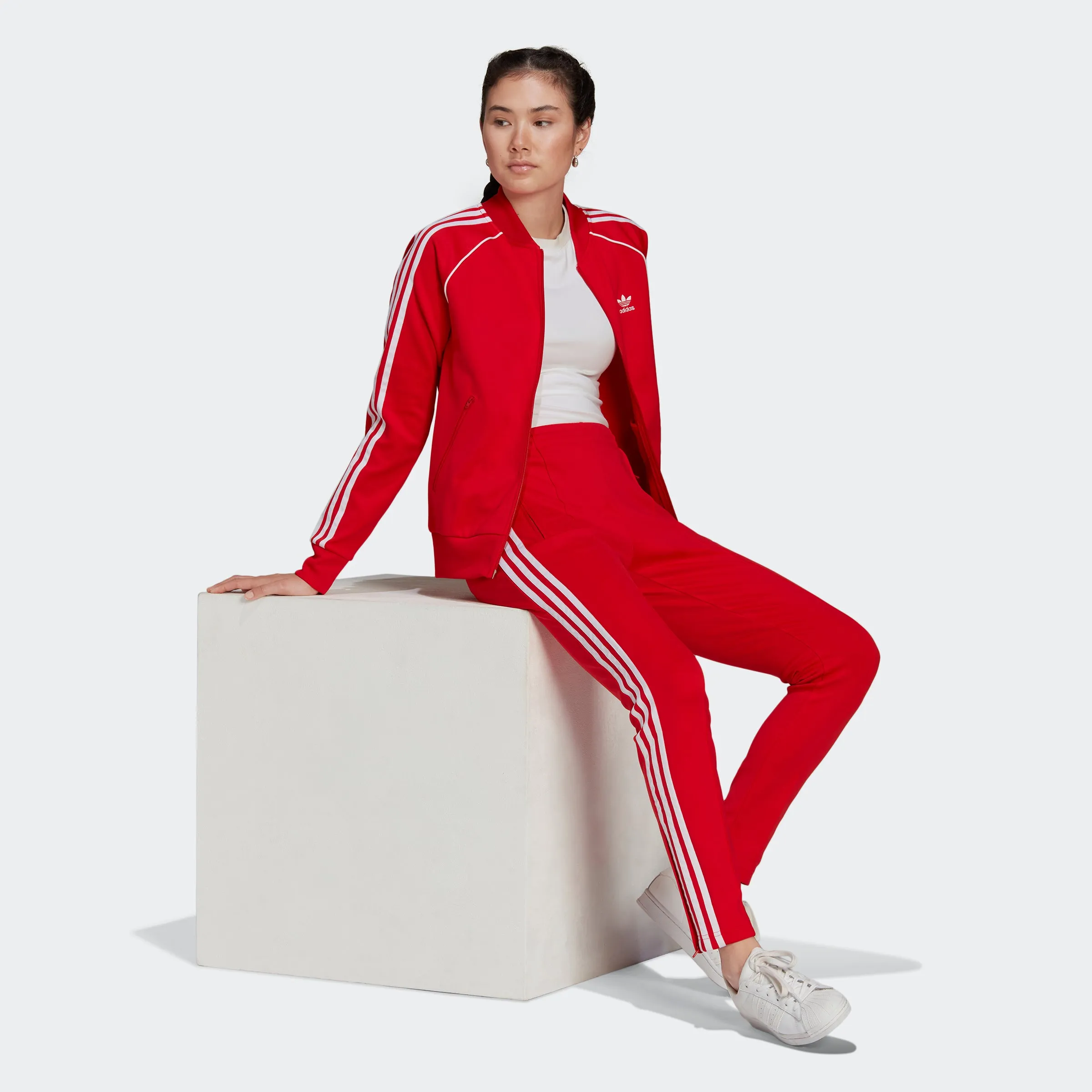 Women's adidas Originals Primeblue SST Track Jacket Vivid Red