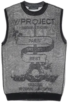 Y Project    Y Project Paris Transparent Knit Mesh Vest